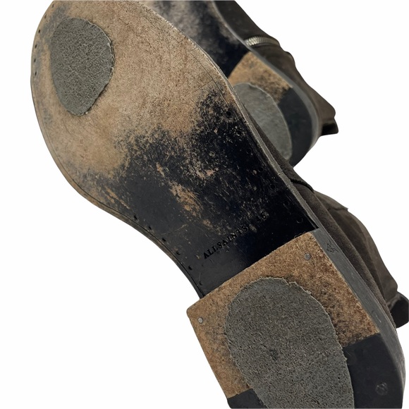 All Saints Suede Ankle Boots Chocolate Brown 46 - Picture 4 of 12